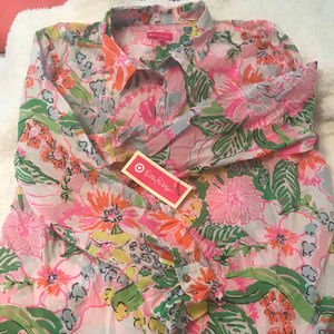 Lilly Pulitzer x Target Long Sleeved Blouse 2x
